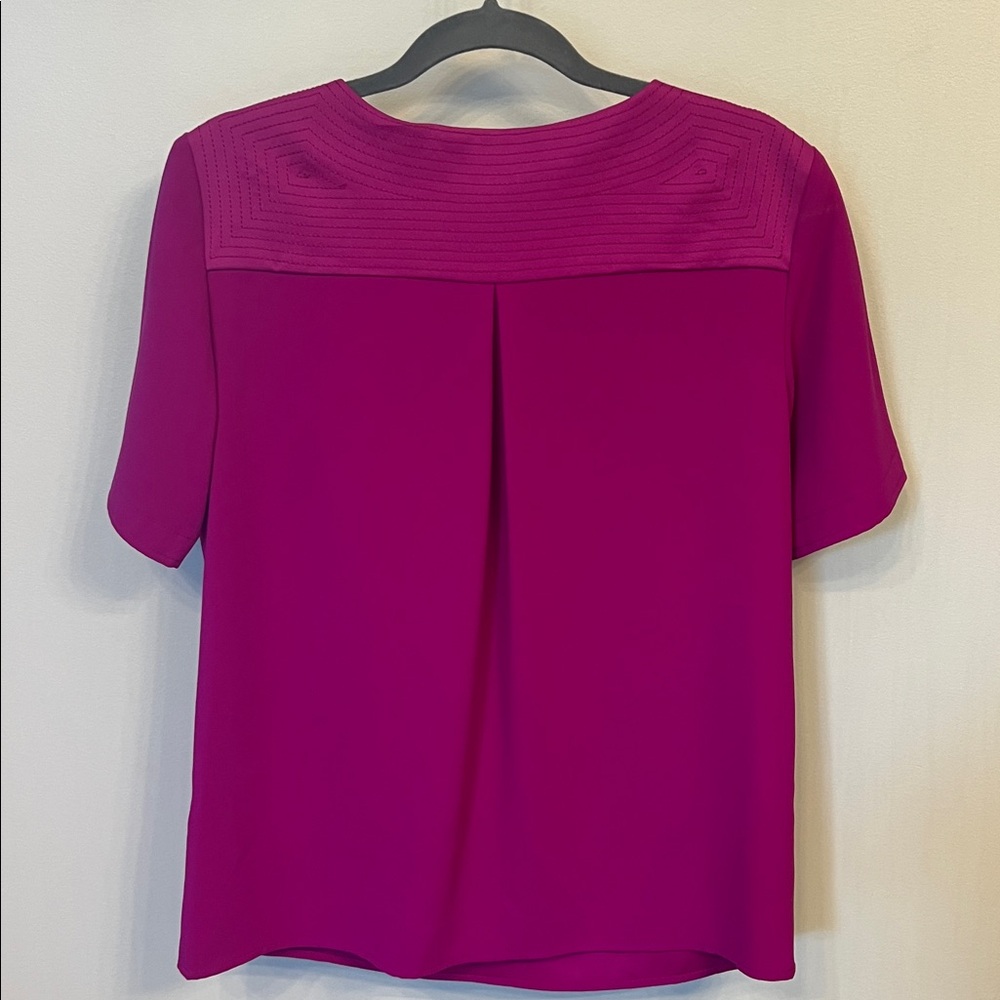 Trina Turk Escondido Blouse Fuchsia Size M – Gold‎ Chain Tassels - Picture 6 of 7